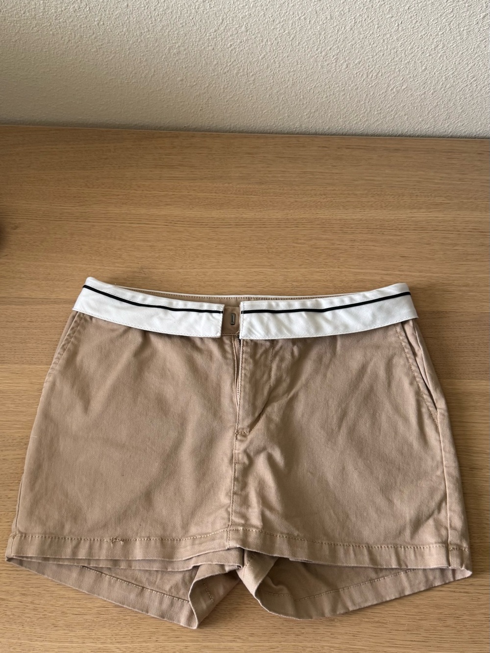 Target Beige Women's Shorts with White Trim